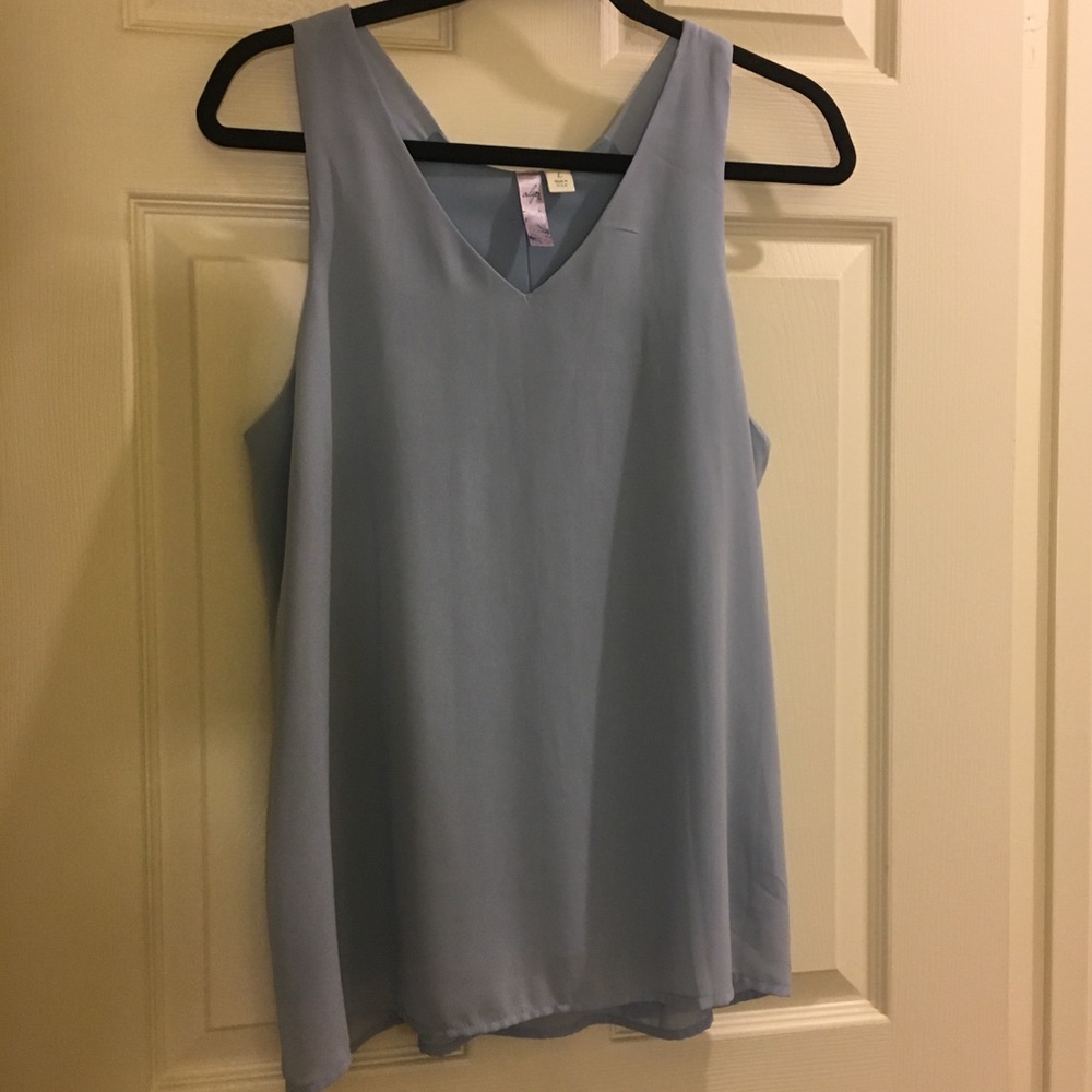 Light blue blousy tank